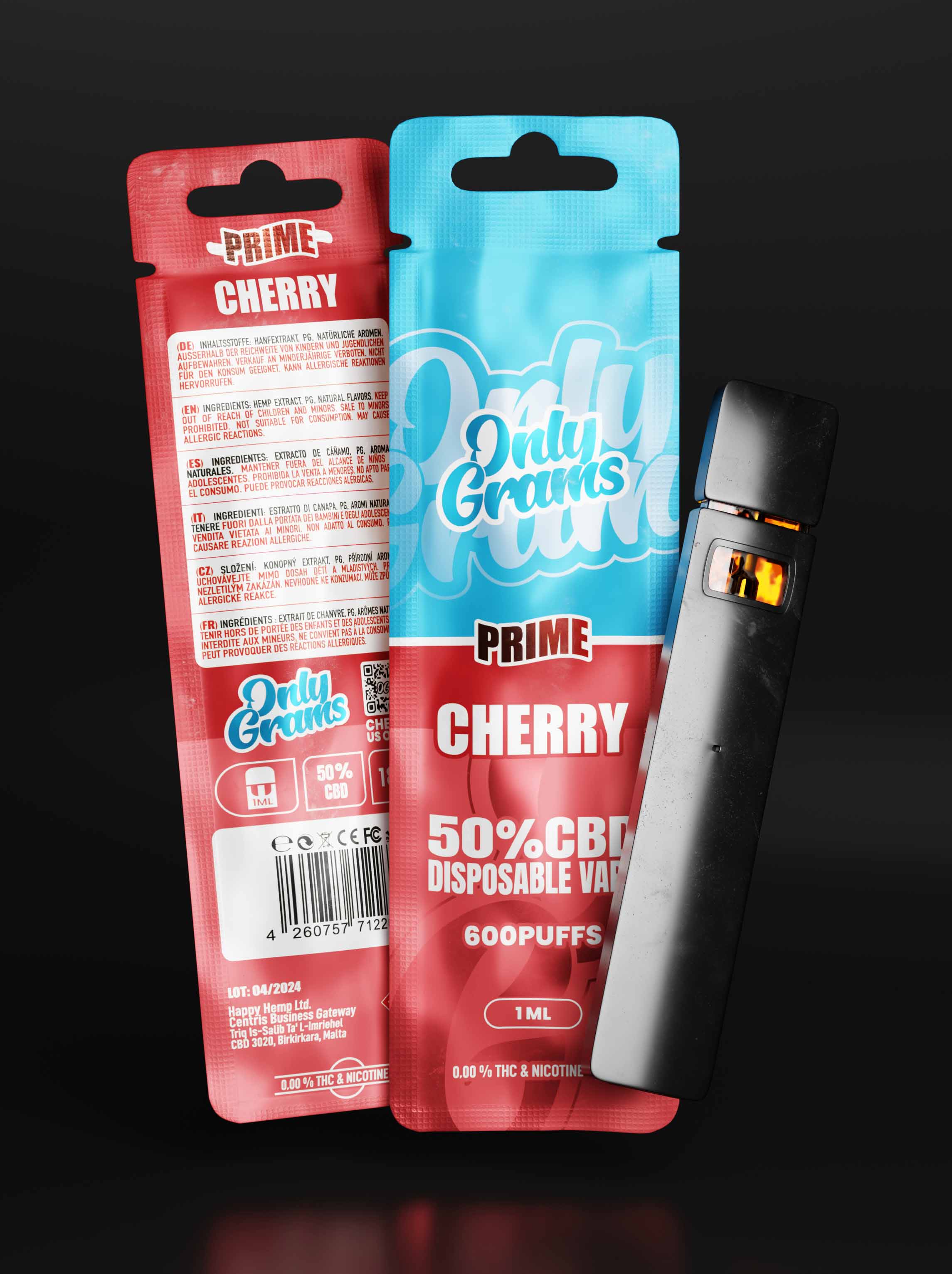 Vape desechable de CBD con sabor a cereza