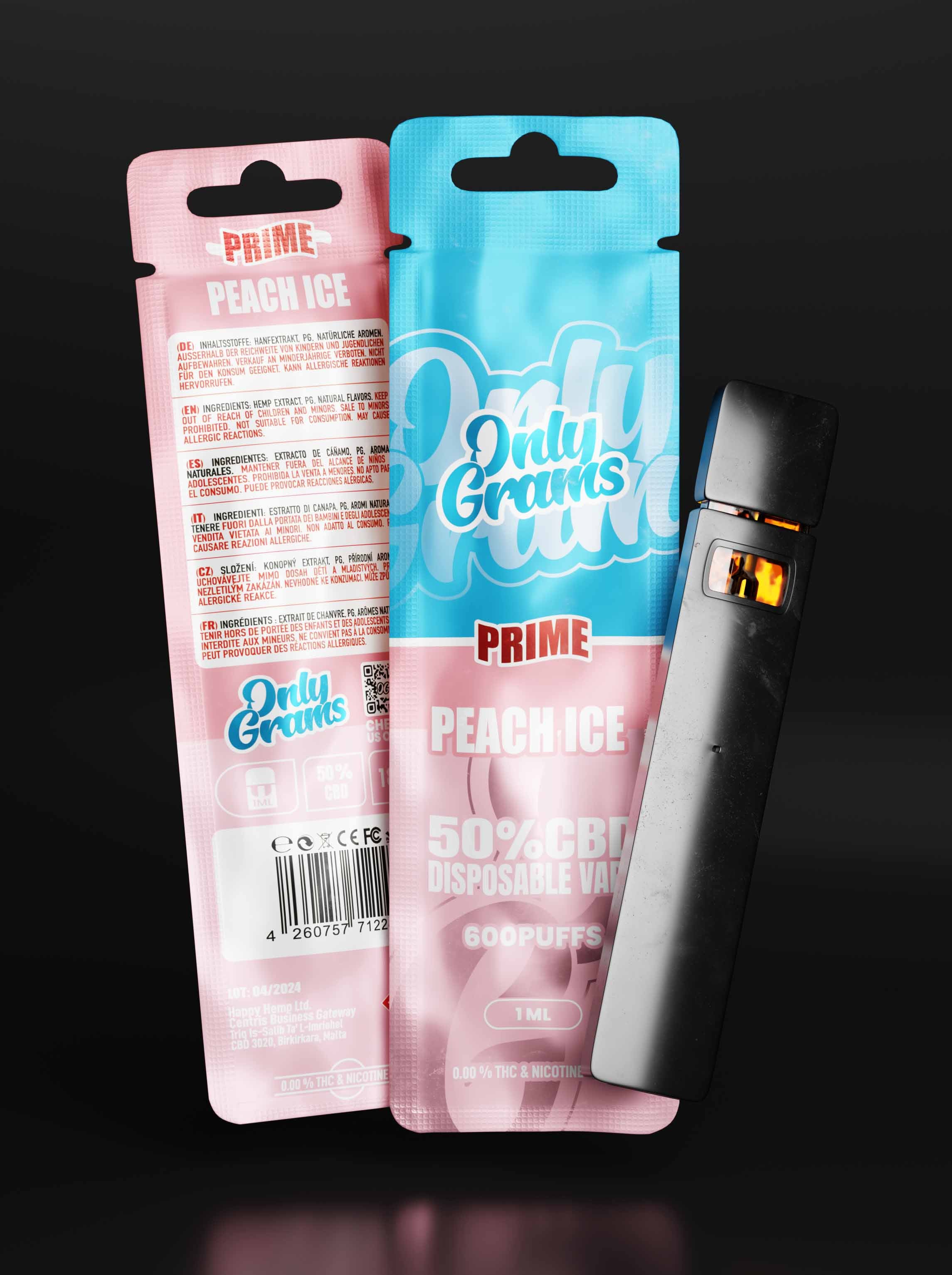 Vape desechable de CBD Peach Ice